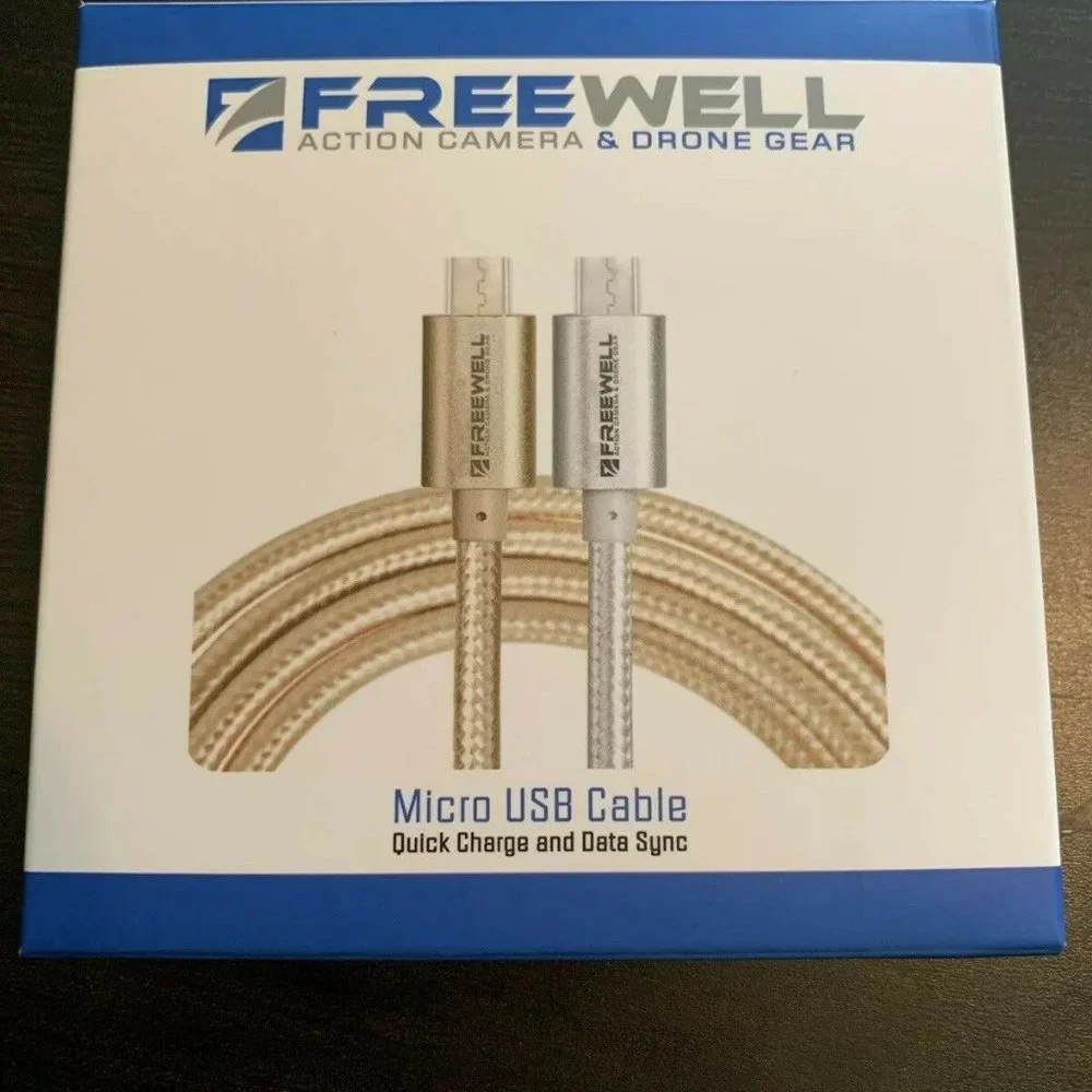 Drone & Camera Freewell Micro USB Cable Gold NWT